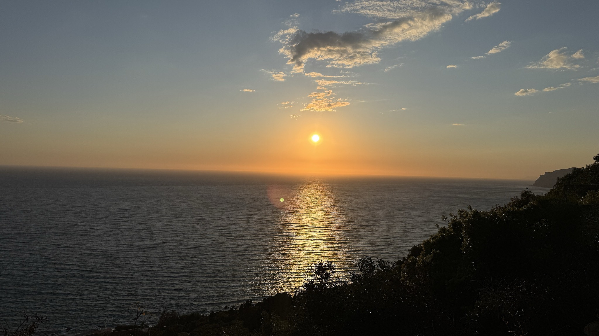 Sunset over Agios Gordios on Corfu's west coast